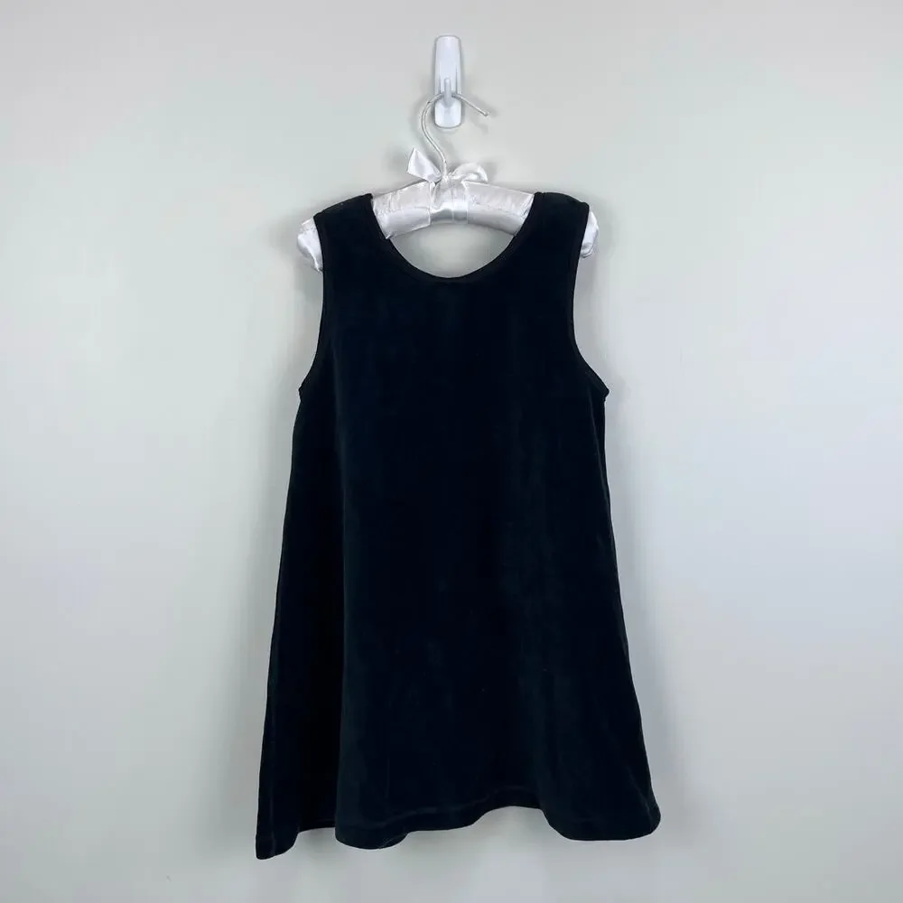 Vintage OshKosh B'gosh Black Velour Jumper Dress 5T USA